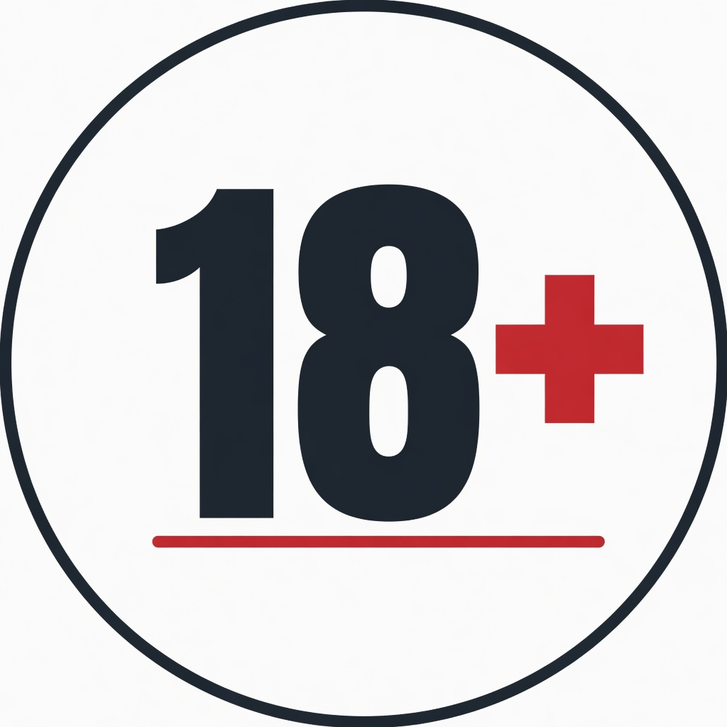18 plus play responsibly logo.